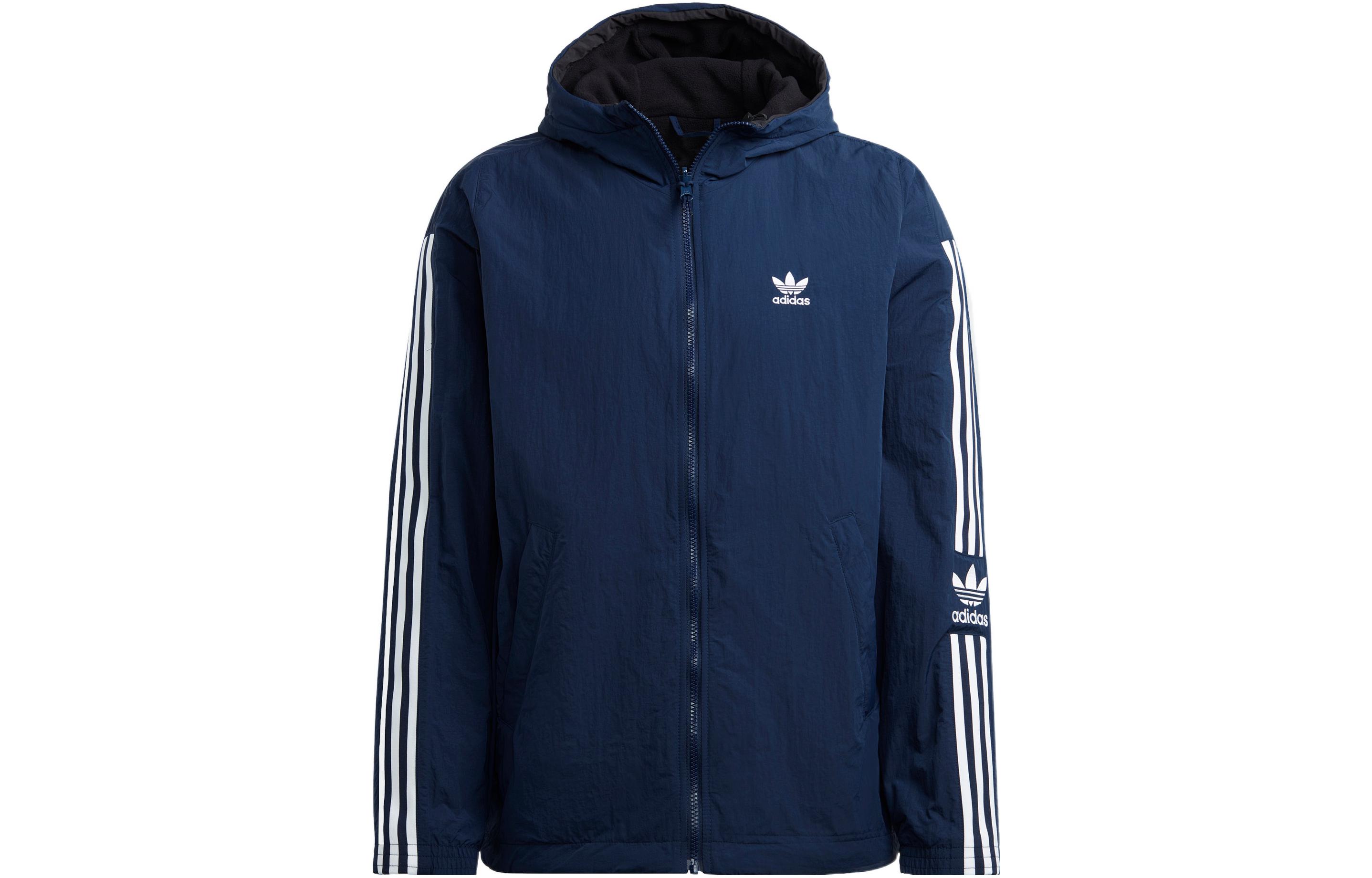 Adidas Originals Jackets Men s Dark Indigo Hooded Moderate Other HL9188 S