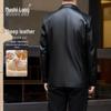 MushiLang Men's First-Layer Sheepskin Leather Blazer