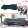 Corner Sofa, Foldable, F, Sleeping, Savio, Left, Family Furniture, Green, Corduroy