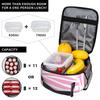 Zebra Patroon Roze Zebra Strepen Geïsoleerde Lunchtas voor Vrouwen Kantoor Koeler Thermische Voedseldoos Tote Lunchboxen Container
