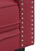 Chesterfield 2 Seater Sofa in Burgundy Artificial Leather
