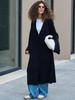 Europe, America autumn and winter women's clothing extended cardigan knitted sweater solid color casual loose jacket sweater
