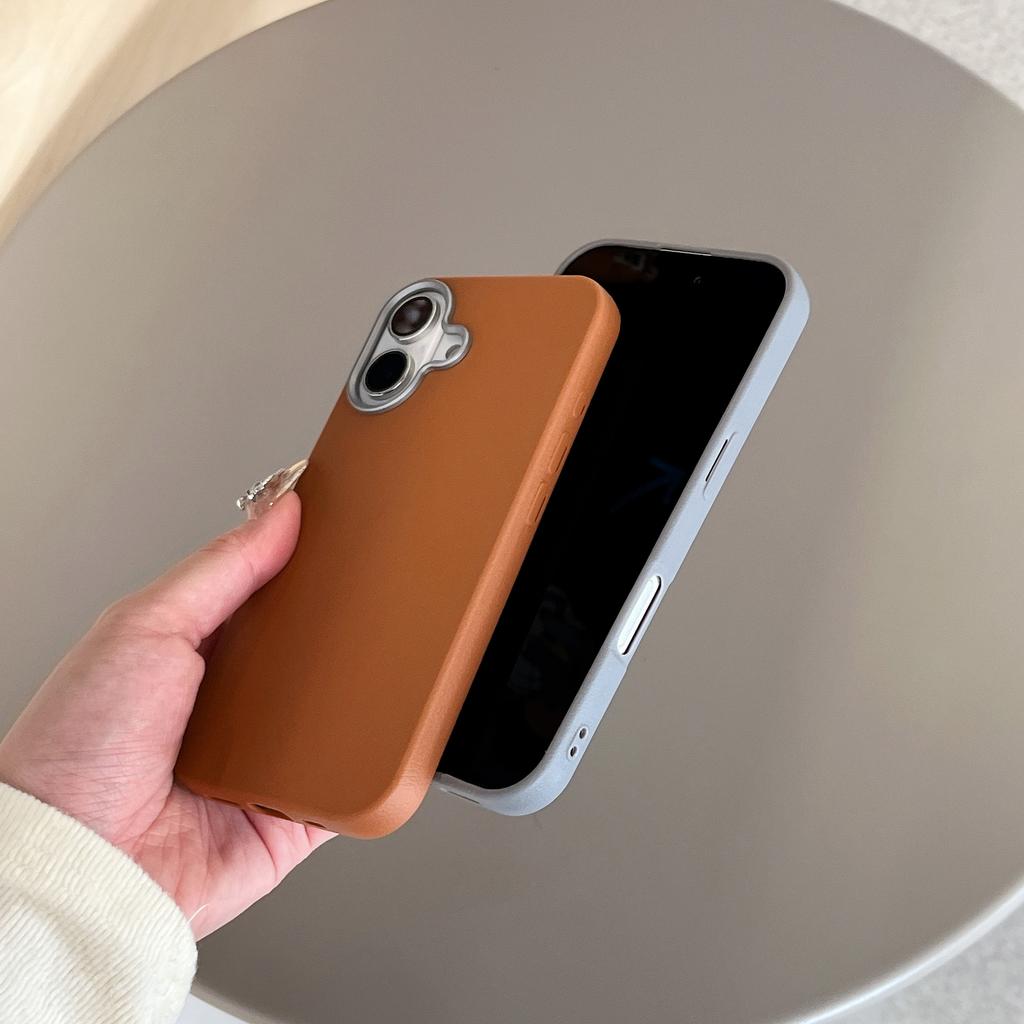 Minimalistische einfarbige Nischenstil-Hülle mit Lederstruktur, kompatibel mit iPhone 17 Pro Max Apple 16 neues Modell 14/15