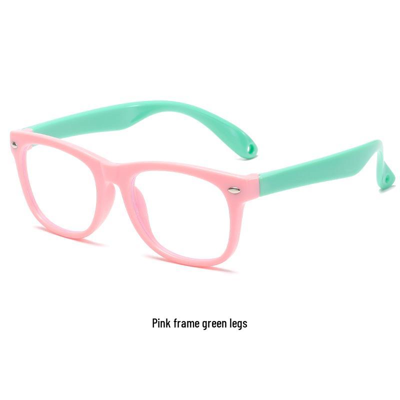 Kids' Anti-Blue Light Silicone Glasses for Online Classes – Fits Prescription Lenses, Model 8801.