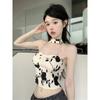 Design-Inspired Off-Shoulder Halter Crop Top - Summer New Arrival