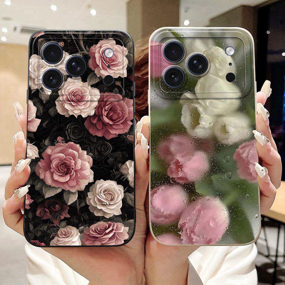 Beautiful Floral Phone Case For iPhone 17 Pro Max 17 Air Soft Silicone Shockproof Cases For iPhone17 17Pro 17Air Cover Bumpers
