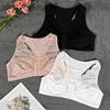 2024 Cross-border Plus Size Lace Bra: Wire-free, Breathable, Front Buckle, Comfortable Strappy Underwear for Breast Enhancement