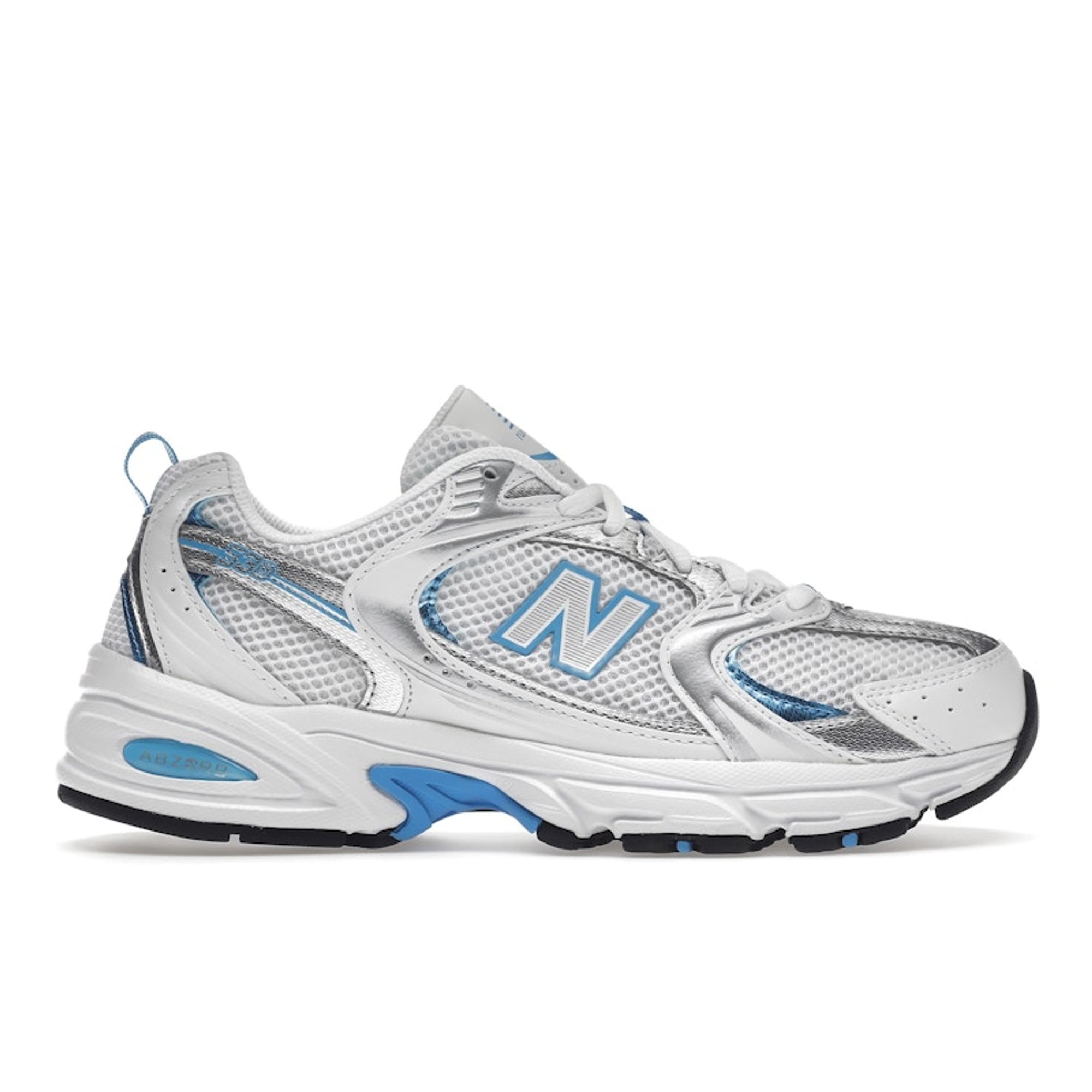 

Кроссовки унисекс New Balance 530 бело-голубые серебристо-металлик MR530DRW 42.5