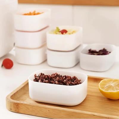 Fashion Lunch Box 1pc Kitchen Organizer Freezer Box Kitchen Supplies Fat-reducing Meal Portion Control Fresh-Keeping Box Storage Container Reusable