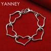 925er Sterlingsilber 8 Zoll Schönes Herzarmband Damen Mode Hochzeitsgeschenk Schmuck Partyzubehör