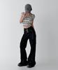 THE GREEN LAB Studded Belt Bootcut Cargo Pants [Black]
