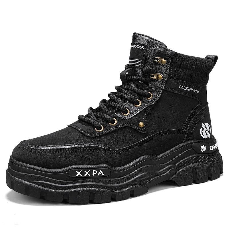 

Men s shoes autumn and winter new casual Martin boots outdoor hiking boots men s high-top retro thick-soled tooling short boots 39