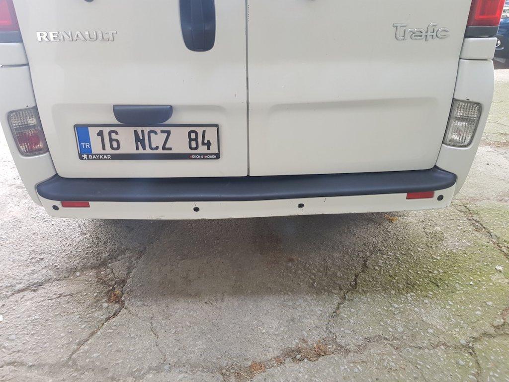 Накладка на задний бампер EuroCap (ABS) для Renault Trafic 2001-2015 гг