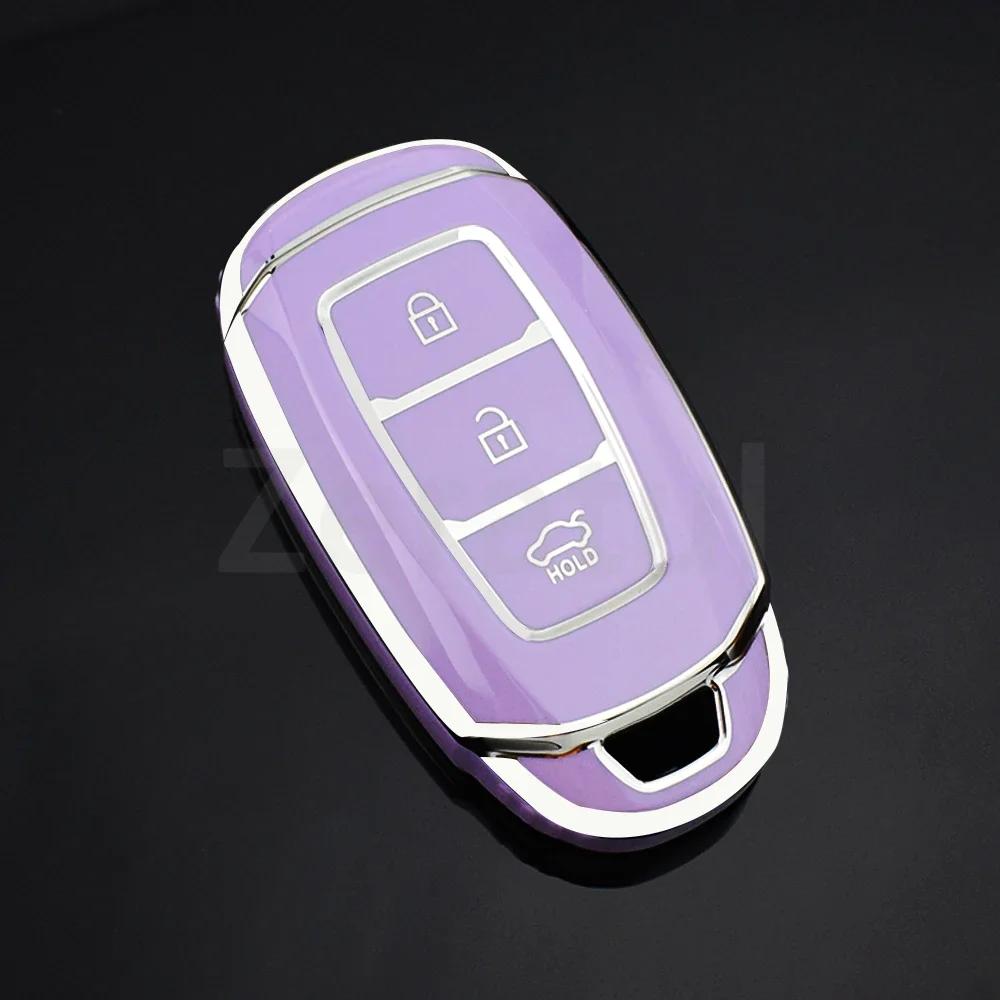 3/4/5 Buttons Car Key Case Cover Fob For Hyundai Kona Creta I20 I30 Ix35 Ix25 Elantra Grandeur Accent Solaris Sonata Palisade