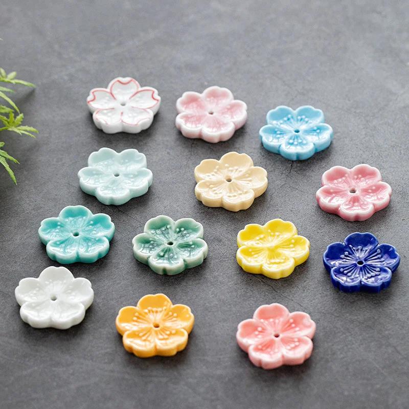 1/2 Stück Kirschblüten Räuchergefäß Zuhause Keramikdekor Räucherstäbchenhalter Aromatherapie Räucherstövchen Büro Teehaus Ornament