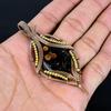 Peanut Obsidian 999 Copper Wire Wrapped Pendant, Handmade Gemstone Jewelry Pendant Gift For Birthday
