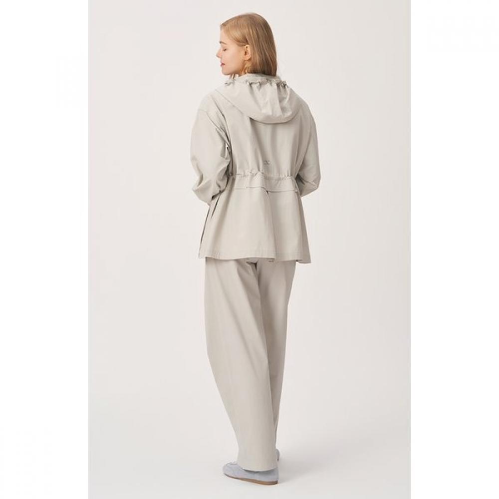 Huit Hooded Big Pocket Half Jumper Htwjp6i05t