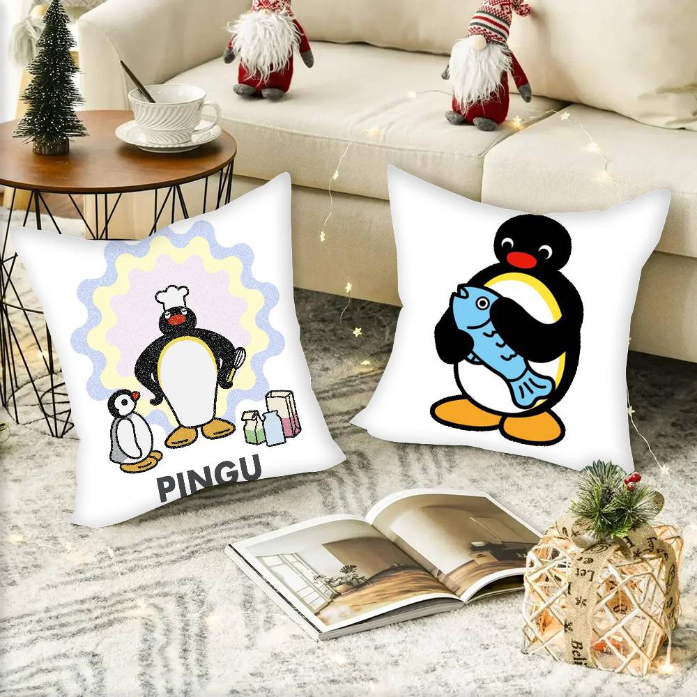 Cartonn P-ingu Penguin  Pillowcases cushion covers living room sofas home decor gifts