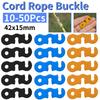 10pcs Adjustable Camping Tent Cord Rope Buckle S Type Tensioners Fastener Kit Outdoor Camping Tents Securing Accessories