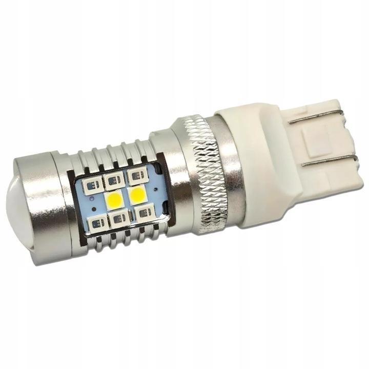 W21/5W Led Żarówka 7443 12V Canbus Biało-Czerwona, Dwukolorowa Mocna
