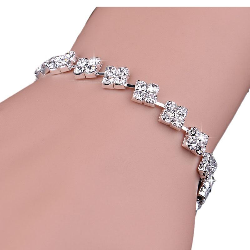 Svatební Geometrický Dvojitý Náramek Náramek Šperkový Set Drápkový Řetízek Diamantový Jednoduchý Větrný Náhrdelník Náušnice Šperky