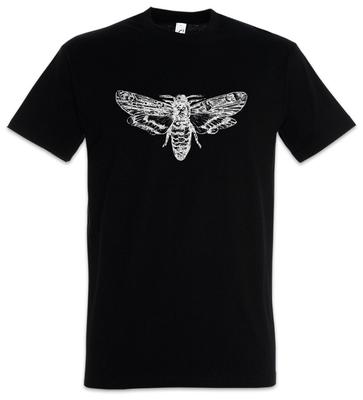 Moth Mens T-Shirt Mens Womens Tees Top Moth Death Skeleton Skeleton Black White Mothman Gothic