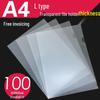 A4 L-Type Transparent Clip Folder Two-Page Sleeve Organizer