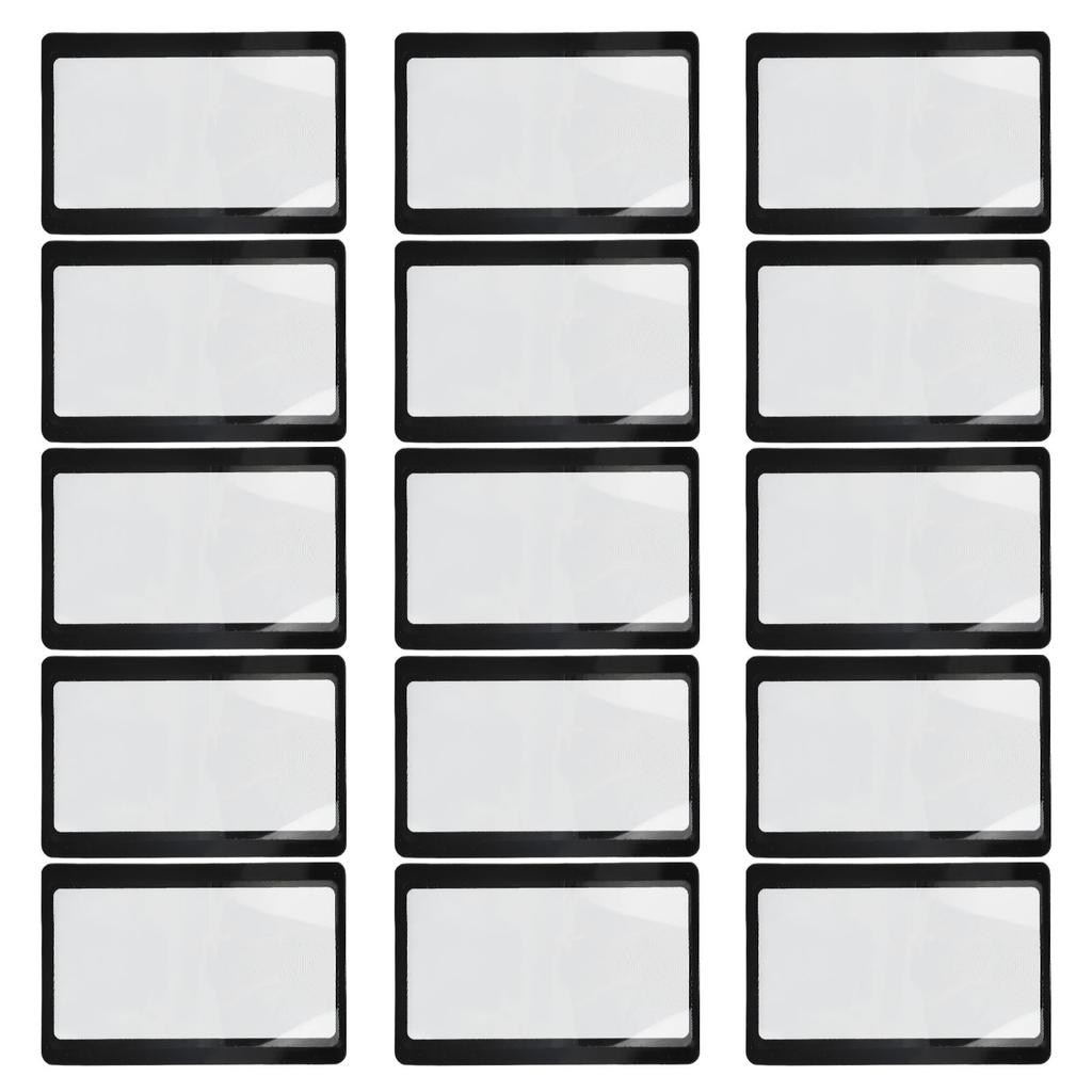 Magnifier Sheet Lightweight Portable Card Size Magnifying Glass for Makeup Reading Small Prints 15pcs