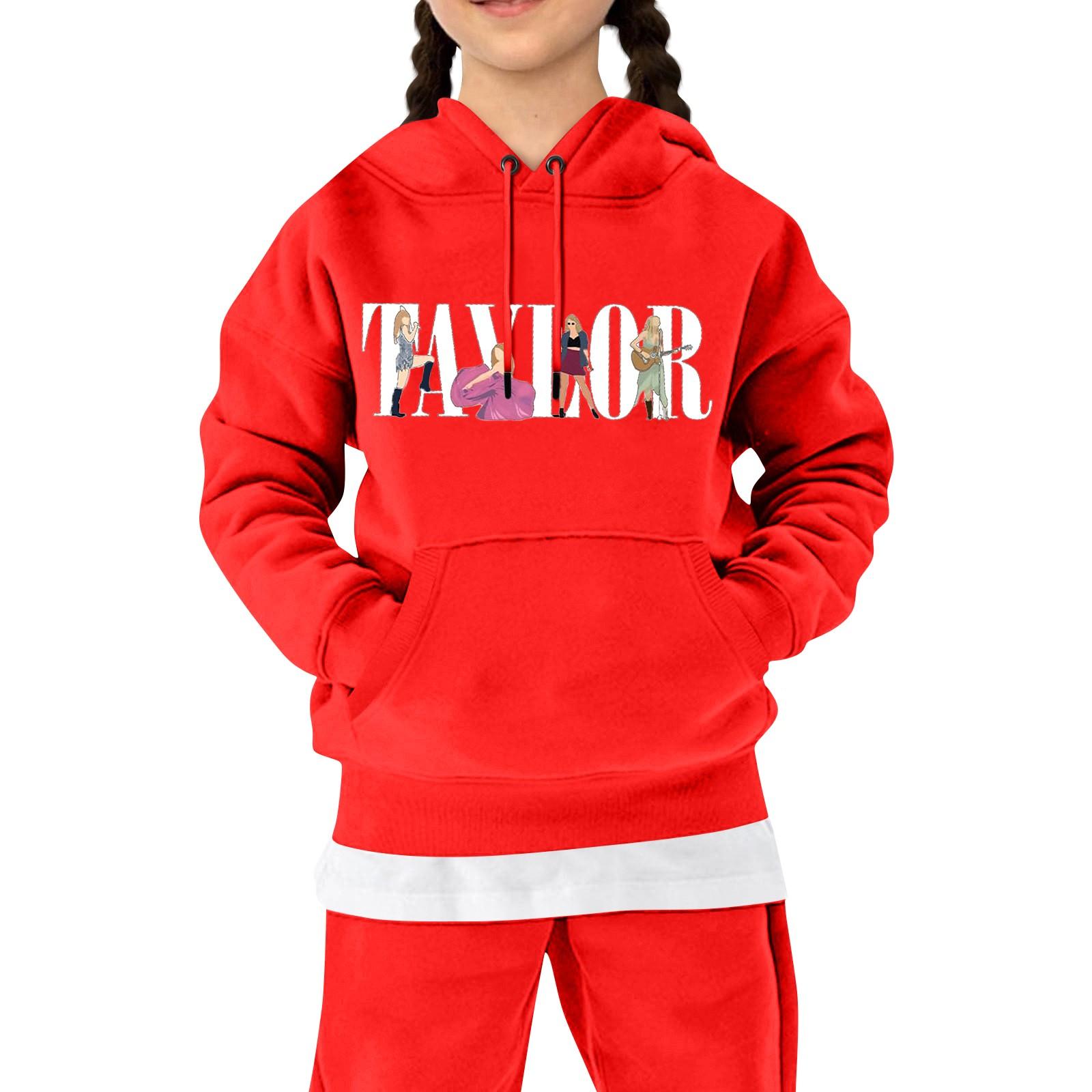 

Детская толстовка с капюшоном и градиентным принтом, с длинными рукавами, свободные женские толстовки, толстовки 140 красный