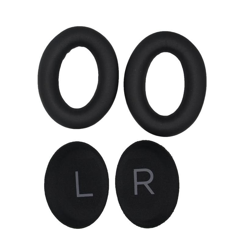 

Сменные амбушюры, совместимые с BOSE QC45 Мягкие, удобные, шумоизолирующие амбушюры из белковой кожи чёрный