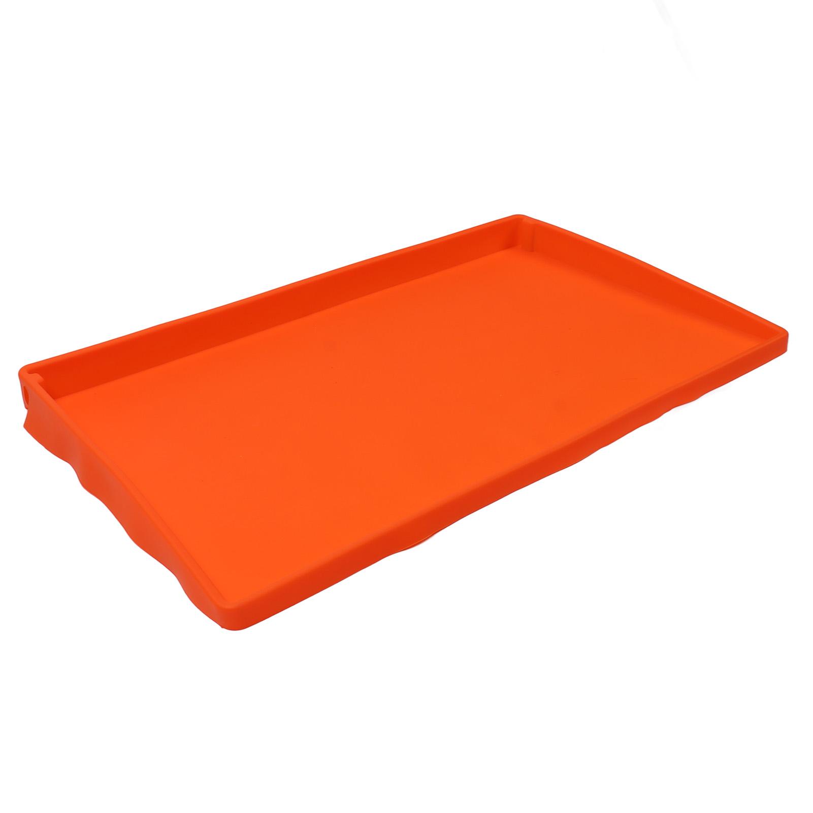 Orange Griddle Mat Outdoor BBQ Heat Resistant Foldable Silicone Griddle Top Protective Cover Mat