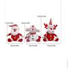 Christmas Knitted Button Doll Pendant, Christmas Elk Ornament, Christmas Snowman Festival Gift, Fabric Red Elderly Decoration