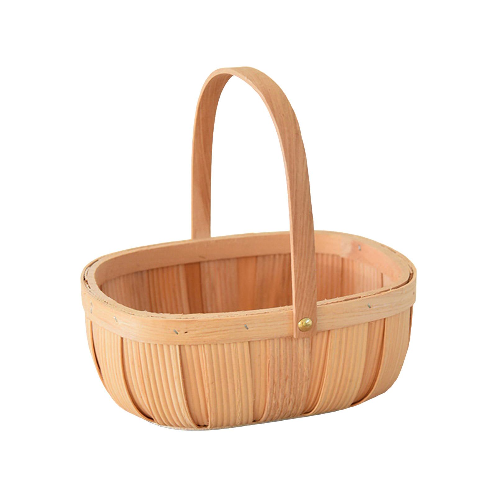 Ручная работа, открытый верх, рыночная корзина для хранения, переносная для овощей, свадебных подарков и пикников на открытом воздухе, повседневного использования S