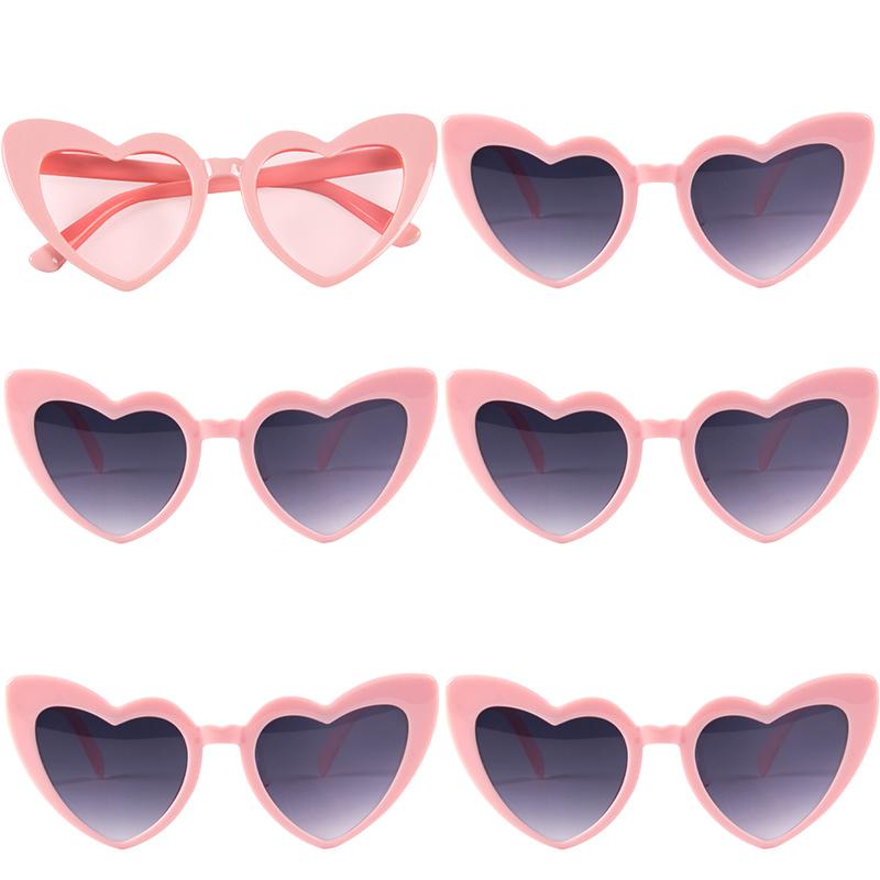 6/8pairs Vintage Heart Shaped Sunglasses Bachelorette Bride Bridesmaid glasses Wedding Bridal Shower Decor woman Hen party gifts 5