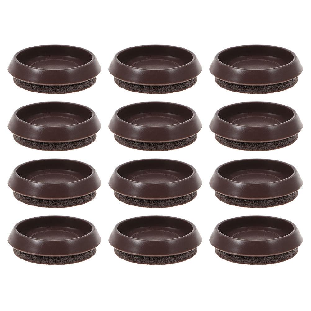 12Pcs Anti-Slip Caster Cups Premium Furniture Coasters Floor Protectors for Hardwood Chairs Tables Bed Legs No Scratch Noise
