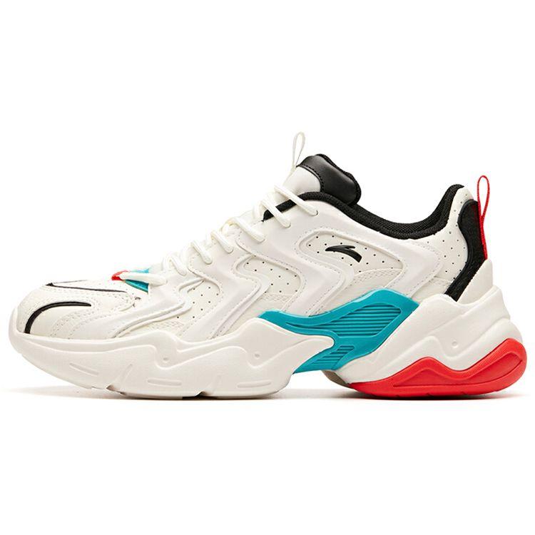 Anta Comfortable Versatile Mesh Fabric Shock Absorbing Non-Slip Lightweight Low-Top Dad Shoes Men sneaker White Blue 112018882-8