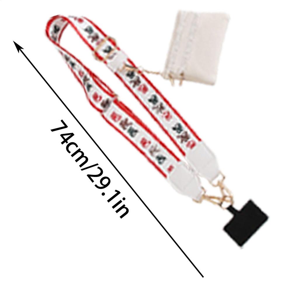 Mobile Phone Lanyard Christmas Neck Strap with Zippered Pouch Stylish and Beautiful Necklace Lanyard for Travel Business Daily