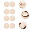100Pcs Hexagon Blank Wood Chips Unfinished Wooden Plate Decorative Arts Crafts DIY Making Wedding Tags Christmas Blank Gifts