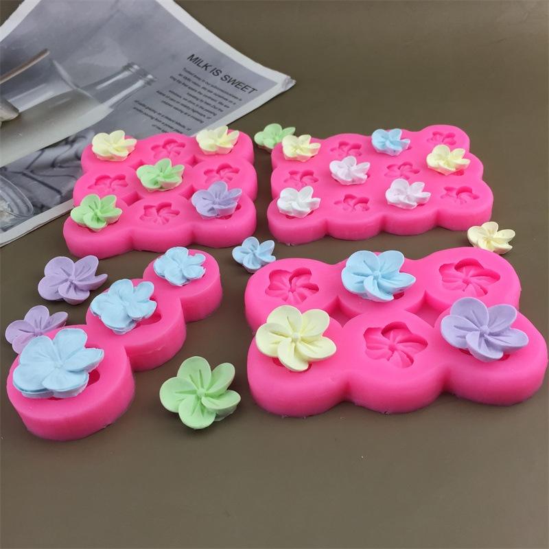 3D Flower Silicone Mold for Mousse Cake Chocolate Creative Ice Tray Nonstick Flexible for Home Baking Decoration