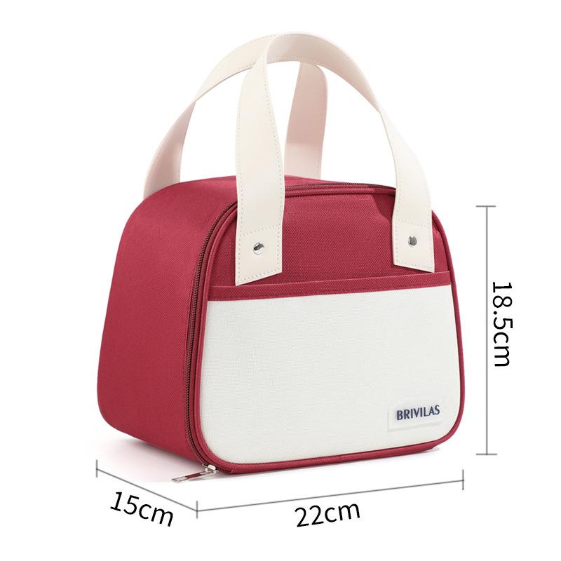 Simple Portable Waterproof Lunch Bag Picnic Outdoor Bento Storage Pouch Lunch Box Food Tote Insulation Bag Thermal Ice Bag