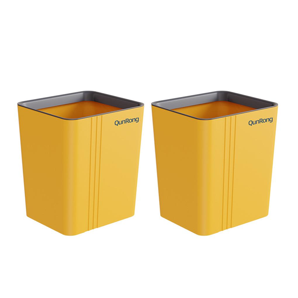 

2 Pieces Office Hotel Garbage Bin Living Room Bedroom Bathroom ple Design Waste Paper Basket Rubbish Can Container