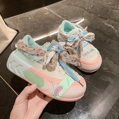 Fashion 5CM Kawaii Summer Casual Breathable Sneaker for Spring Women Heightened Thick Sole Skateboard Shoes Fashion Trend Bread Shoes