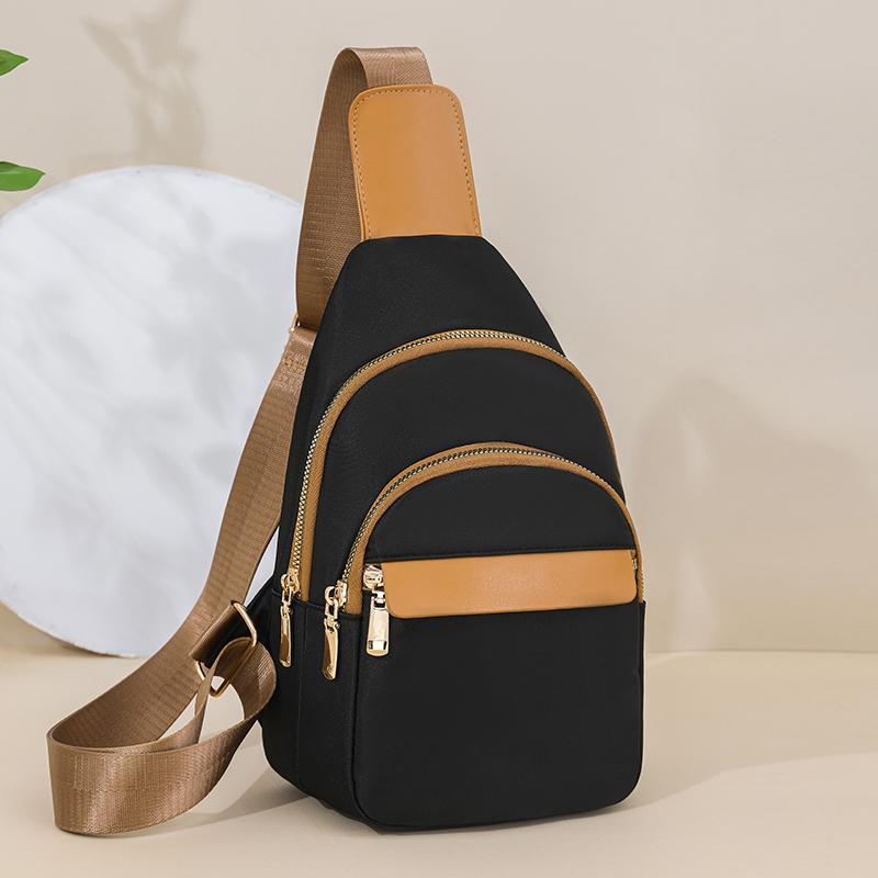 Dámska náprsná taška s kontrastnou farbou, veľkokapacitná taška cez rameno/crossbody