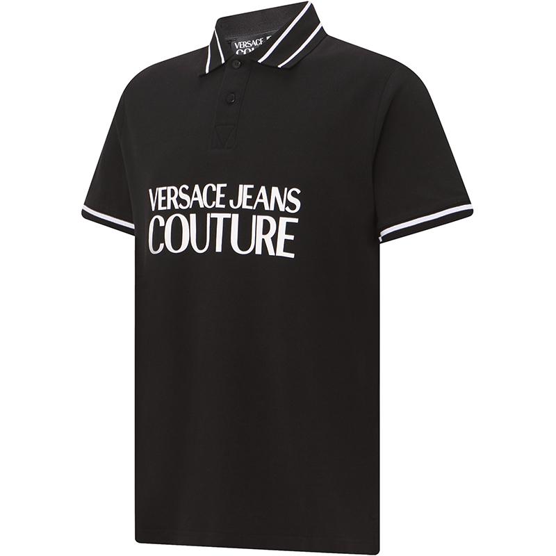Versace Jeans Couture logo-print cotton polo shirt 74GAGT03-CJ01O-899