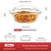 1500ml High Borosilicate Glass Baking Dish with Lid