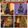 LED Christmas Lights for Christmas Trees, 200 Lights, 1.5m Long, USB Rechargeable, 8 Lighting Patterns. These colorful, 1.5m long LED drape lights