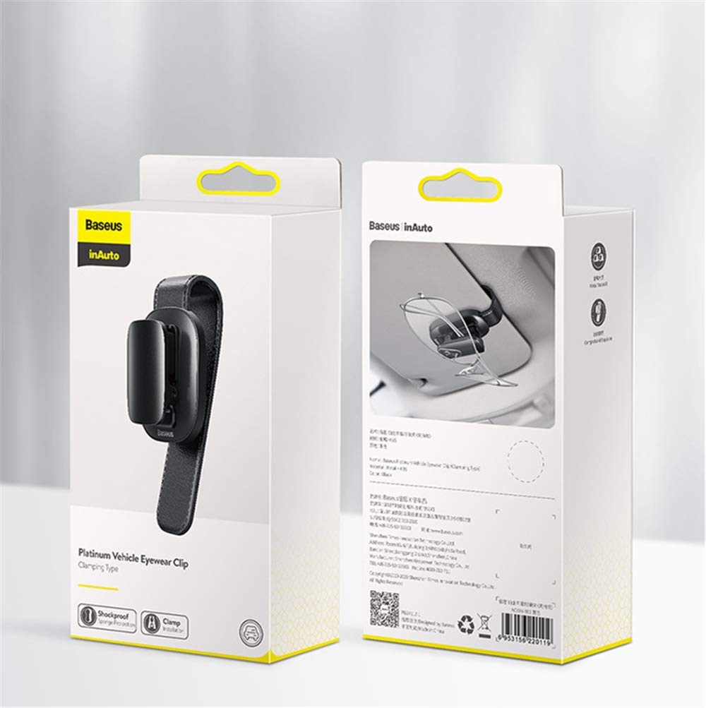 Zukida Car Glasses Sunglasses Storage Car Glasses Card Small Item Easy Installation To Sun Visor Clip, Box, Case, Storage, Glasses, Storage, (Black 2)