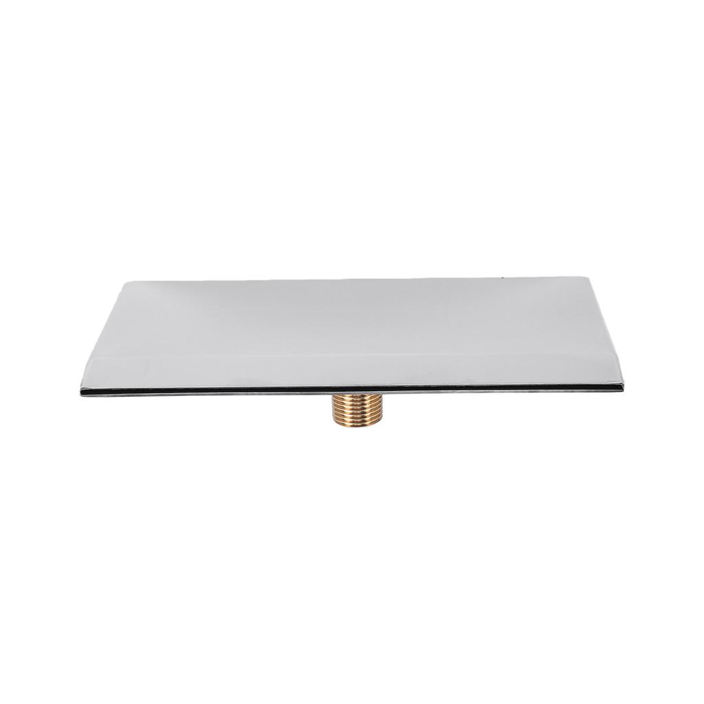 Stainless Steel Waterfall Spillway, Bath Spout, G1 2 Male Thread, Rectangular Waterfall Fountain for Pool, Pond,