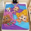 Flanelová deka s potiskem Bubble Guppies, Vysoce kvalitní, Pohodlná pro všechna roční období, Domácí dekorace, Teplo a pohodlí