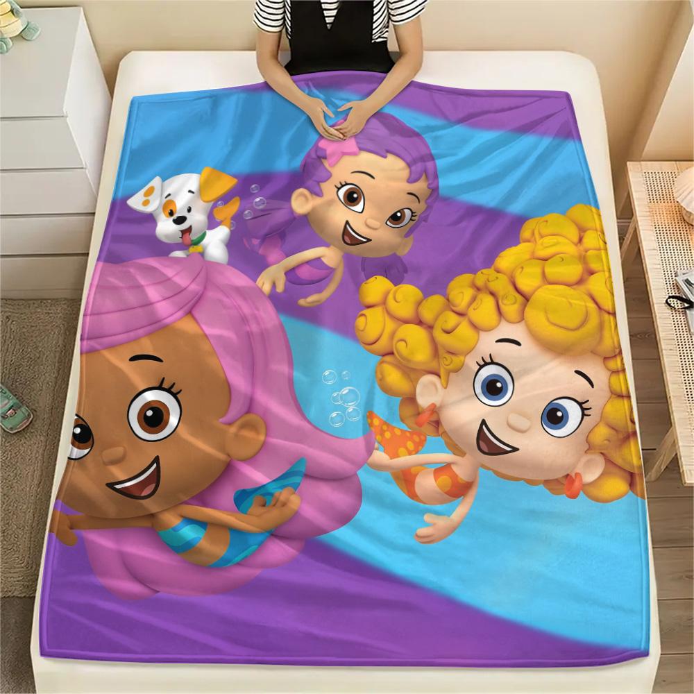

Bubble Guppies Print Flannel Blanket, High quality Comfortable for All Seasons, Home Decor, Warmth and Comfort 80cm x 120cm